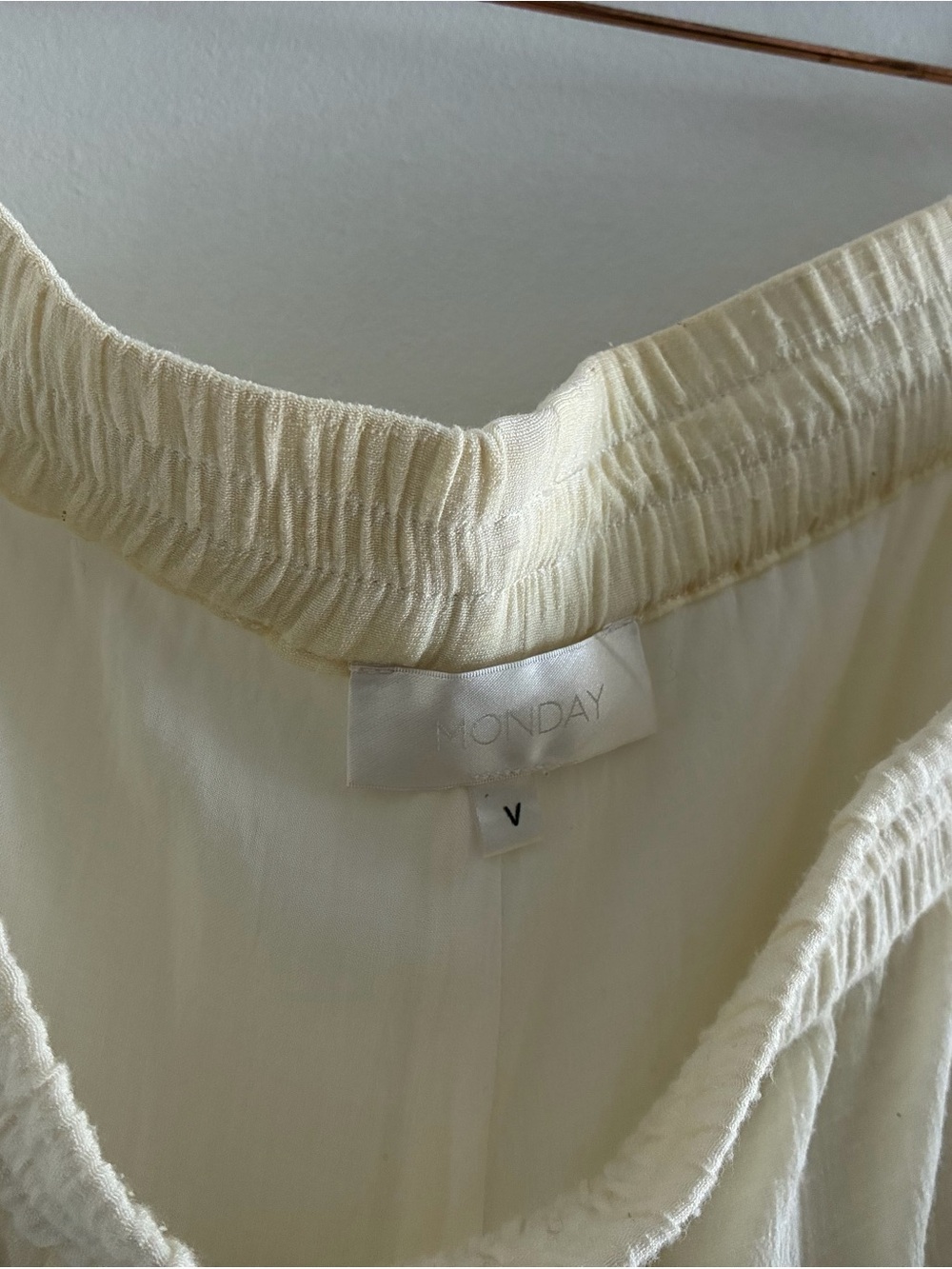Monday Swimwear Ivory Tahiti Pants Wide Leg Cream Drawstring Beach Wear (XL) - Picture 6 of 8